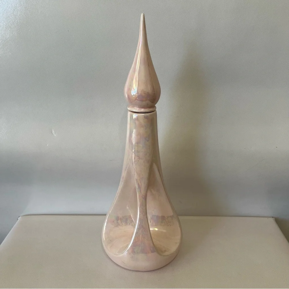 Vintage Iridescent Vase Decanter